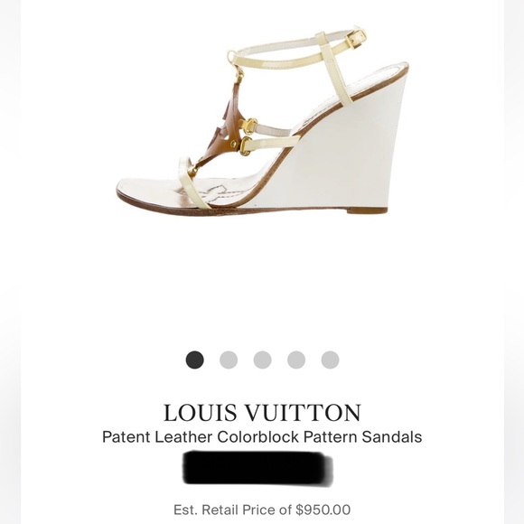 Louis Vuitton leather & patent leather wedge heels - Picture 3 of 12